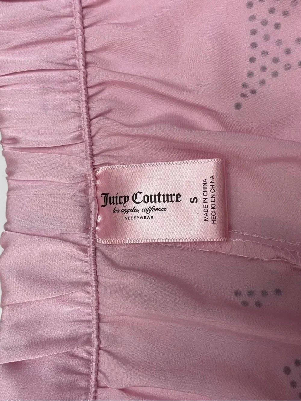 Y2K Juicy Couture Pink Satin Rhinestone Sleep Shorts S